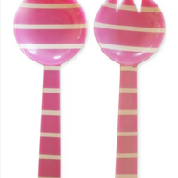 GYSPSY ROSE STRIP RESIN SALAD SERVERS