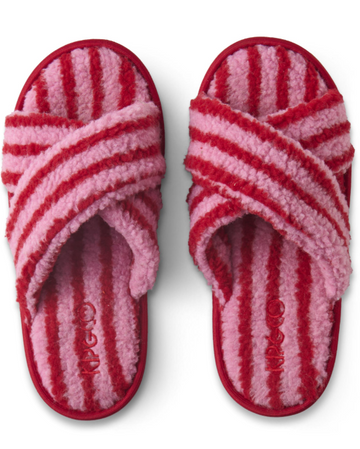 Candy Stripe Sherpa Slippers