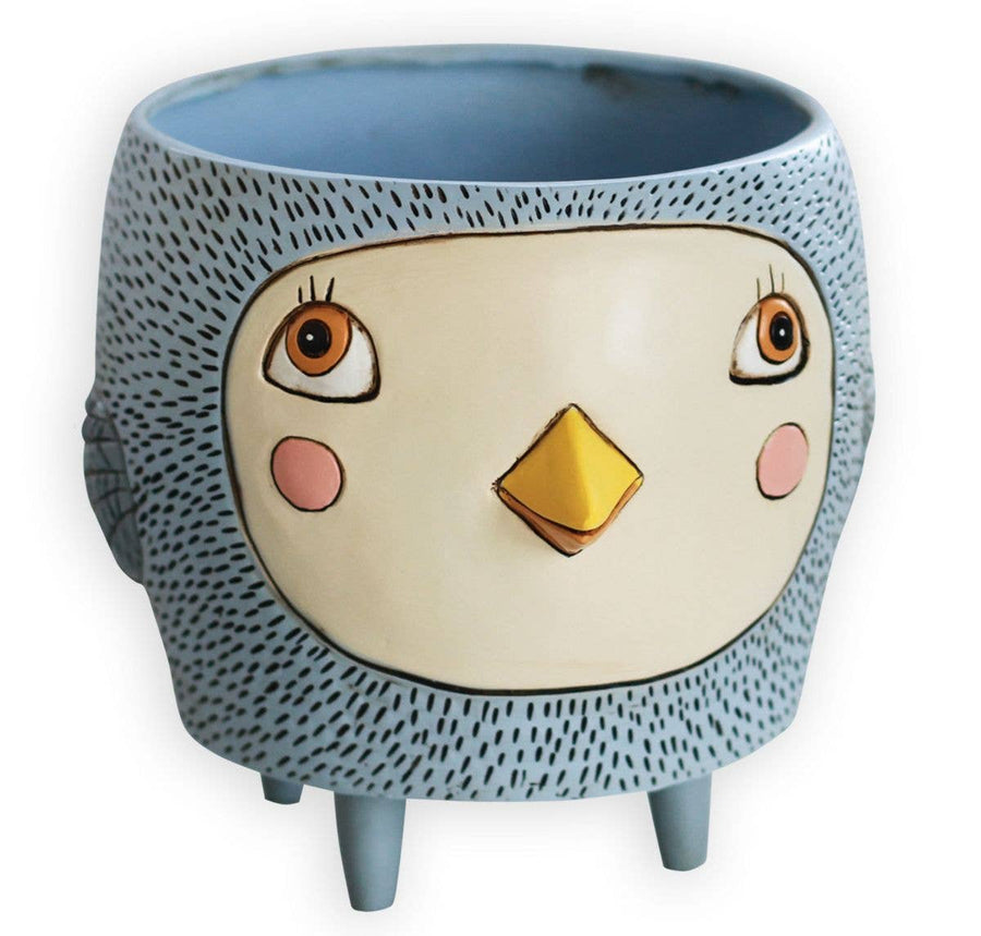 Ellen Designs | Hello Birdie Blue Planter