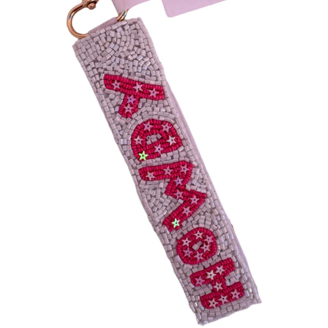Howdy Beaded Keychain