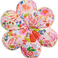 Meandering Meadow Linen Petal Cushion