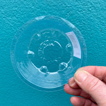 3inch Clear plastic saucer | 10.2 x 3cm