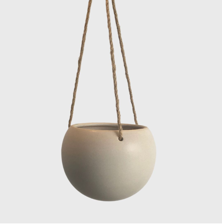 ORBIT HANGING PLANTER | LARGE | OATMEAL