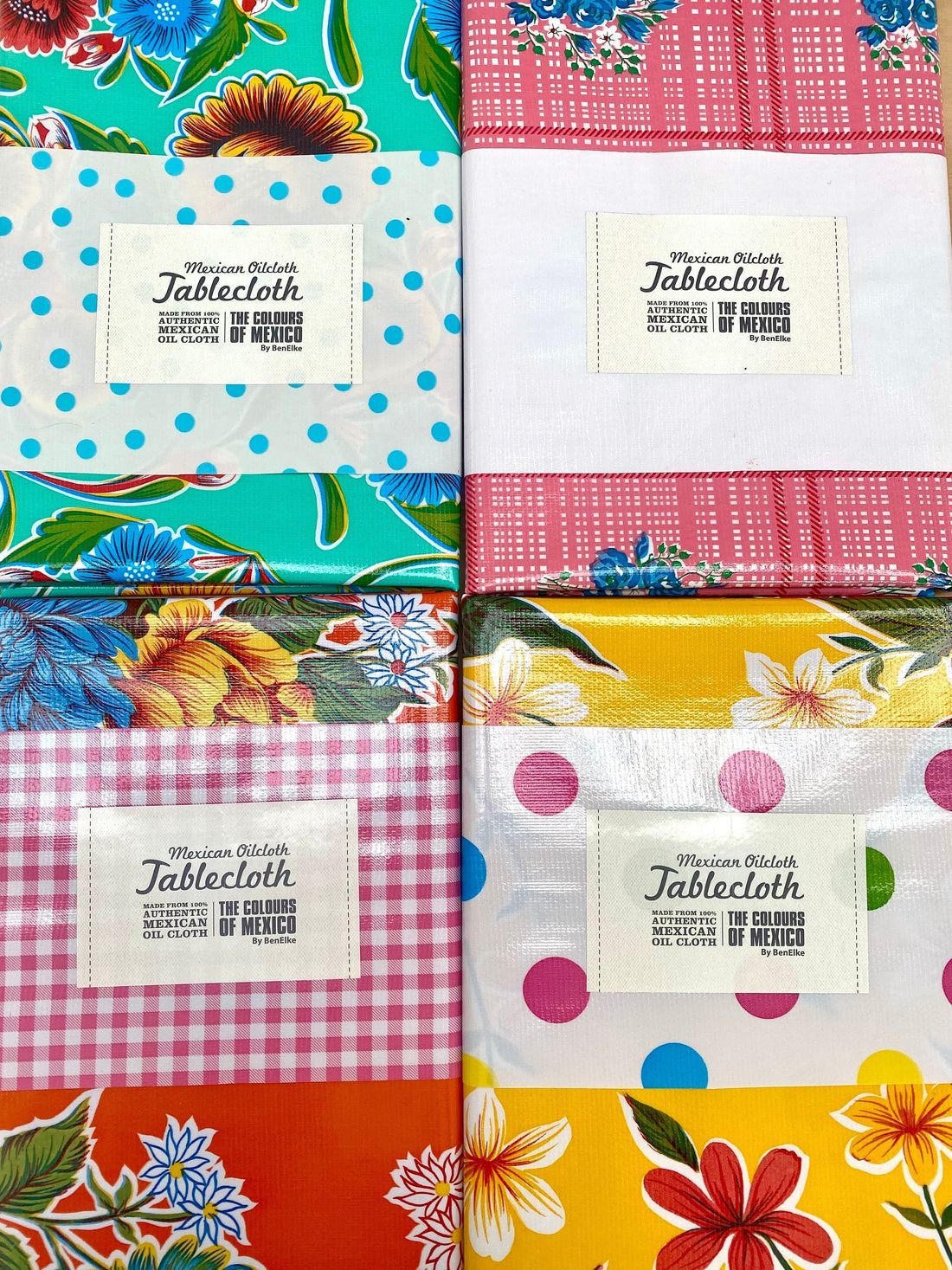 MEXICAN OILCLOTH TABLECLOTH | The Colours of Mexico by BenElke | 120cm x 250cm