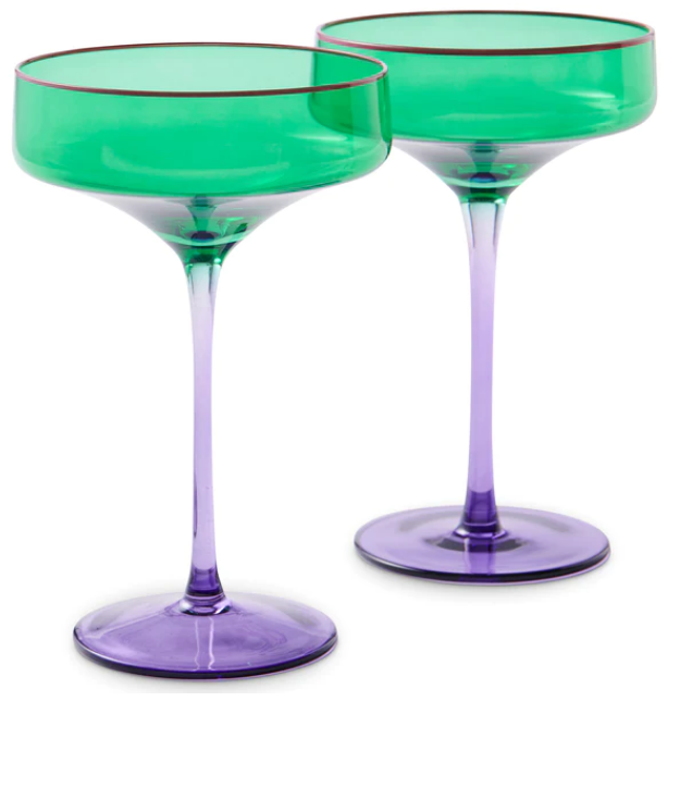 Jaded Coupe Glass 2P Set