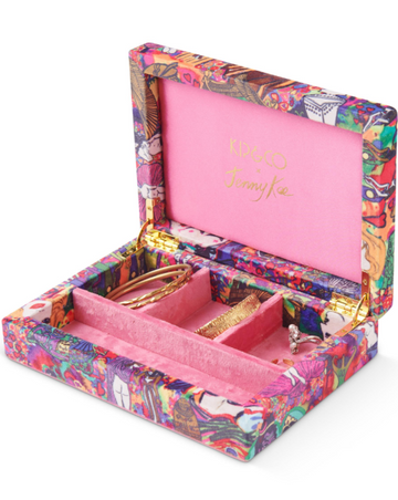 Kip & Co x Jenny Kee Goddesses Velvet Jewellery Box | small