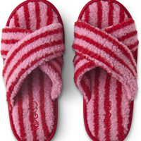Candy Stripe Sherpa Slippers