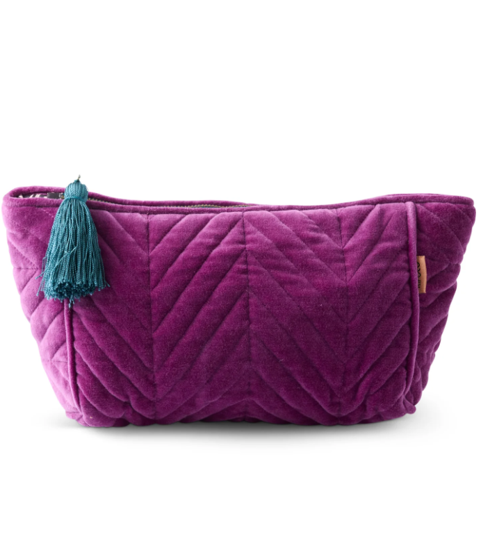 Wild Grape Velvet Toiletry Bag