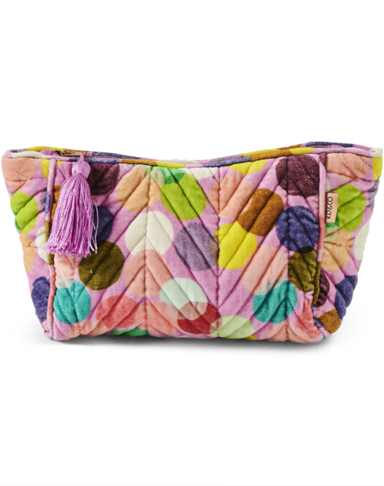 Confetti Pink Velvet Toiletry Bag