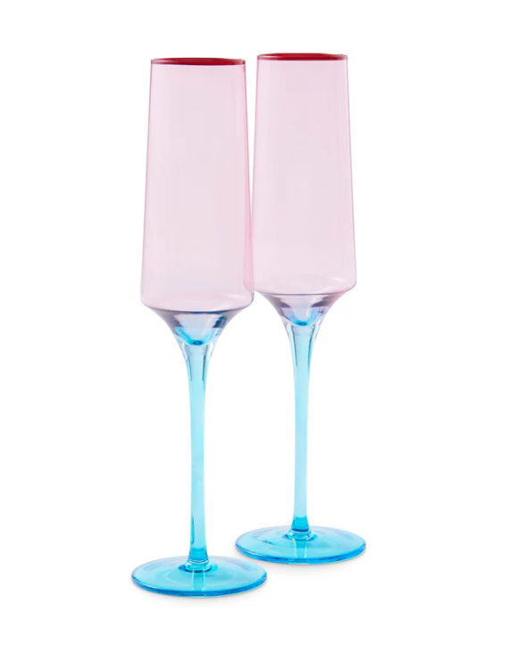 Rose with a Twist Champagne Glasses | set of 2