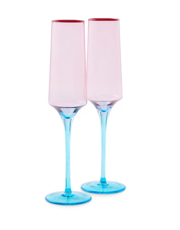Rose with a Twist Champagne Glasses | set of 2