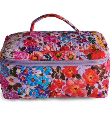 Forever Floral Lilac Quilted Cotton Toiletry Case
