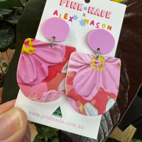Pink Nade X Alex Mason | Kate | Poppy and Daisy Print Dangle Earrings