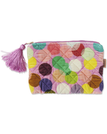 Confetti Pink Velvet Cosmetics Purse