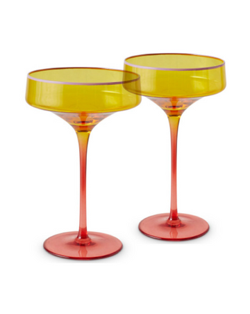 Tropical Punch Margarita Glass | 2P Set