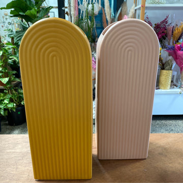 Rainbow Vase mustard