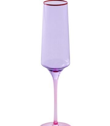 Lilac Colour Block Champagne Glasses | set of 2