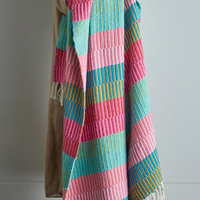Isnel Recycled Cotton Throw | Green | Bloomingville