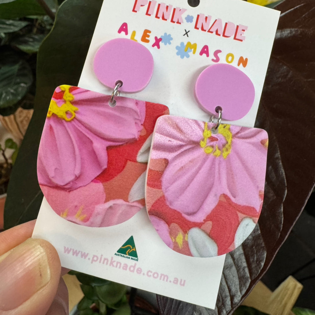 Pink Nade X Alex Mason | Kate | Poppy and Daisy Print Dangle Earrings