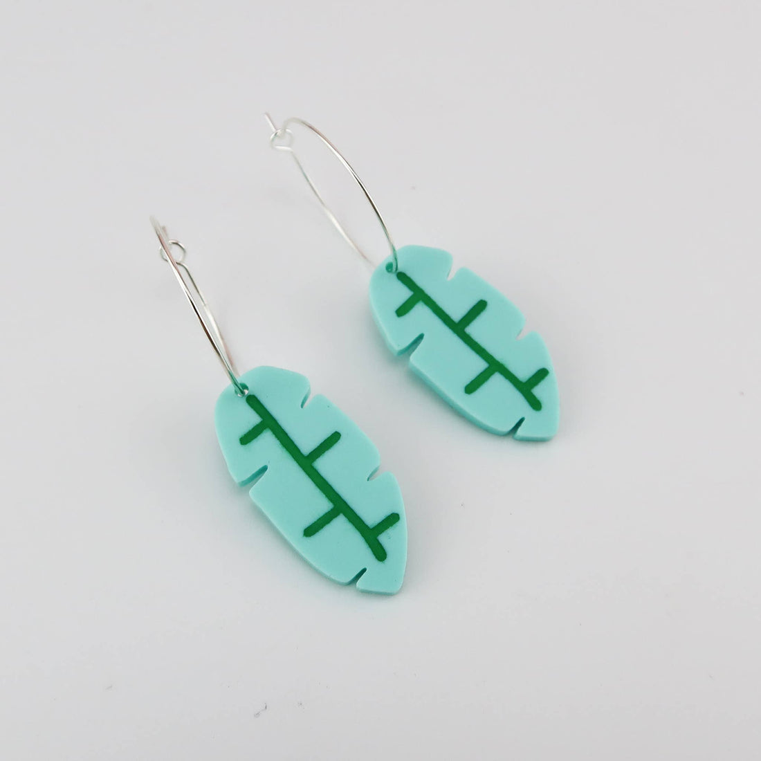 Banana Leaf Hoop Aqua / Green