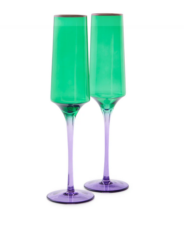 Jaded Champagne Glasses | set of 2