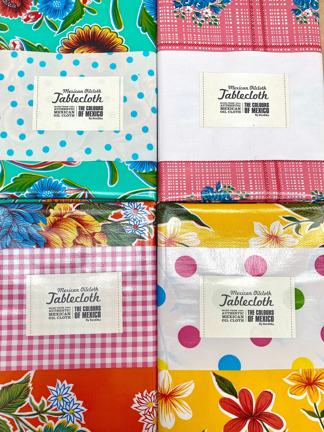 MEXICAN OILCLOTH TABLECLOTH | The Colours of Mexico by BenElke | 120cm x 250cm