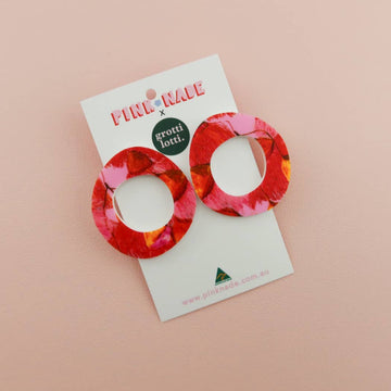 Pink Nade X Grotti Lotti | Bonnie | Magical Mop Tops Print Dangle Earrings