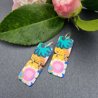 erin.k creative studio - A FOREVER FLOWERS - rectangle drop earrings