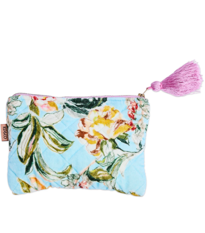 Somerset Blue Velvet Cosmetics Purse