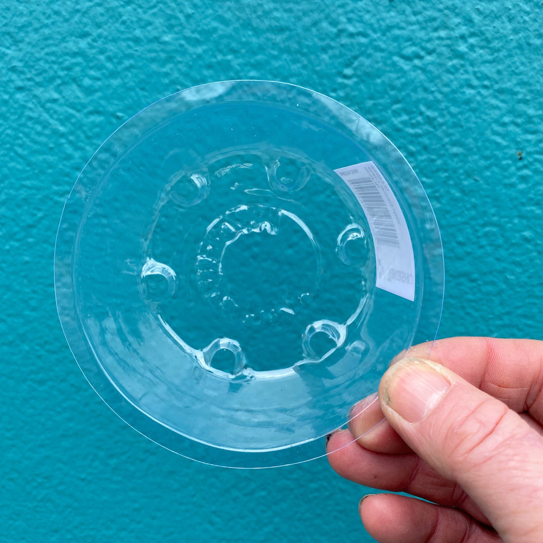 3inch Clear plastic saucer | 10.2 x 3cm