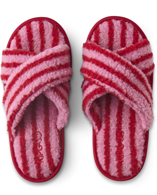 Candy Stripe Sherpa Slippers