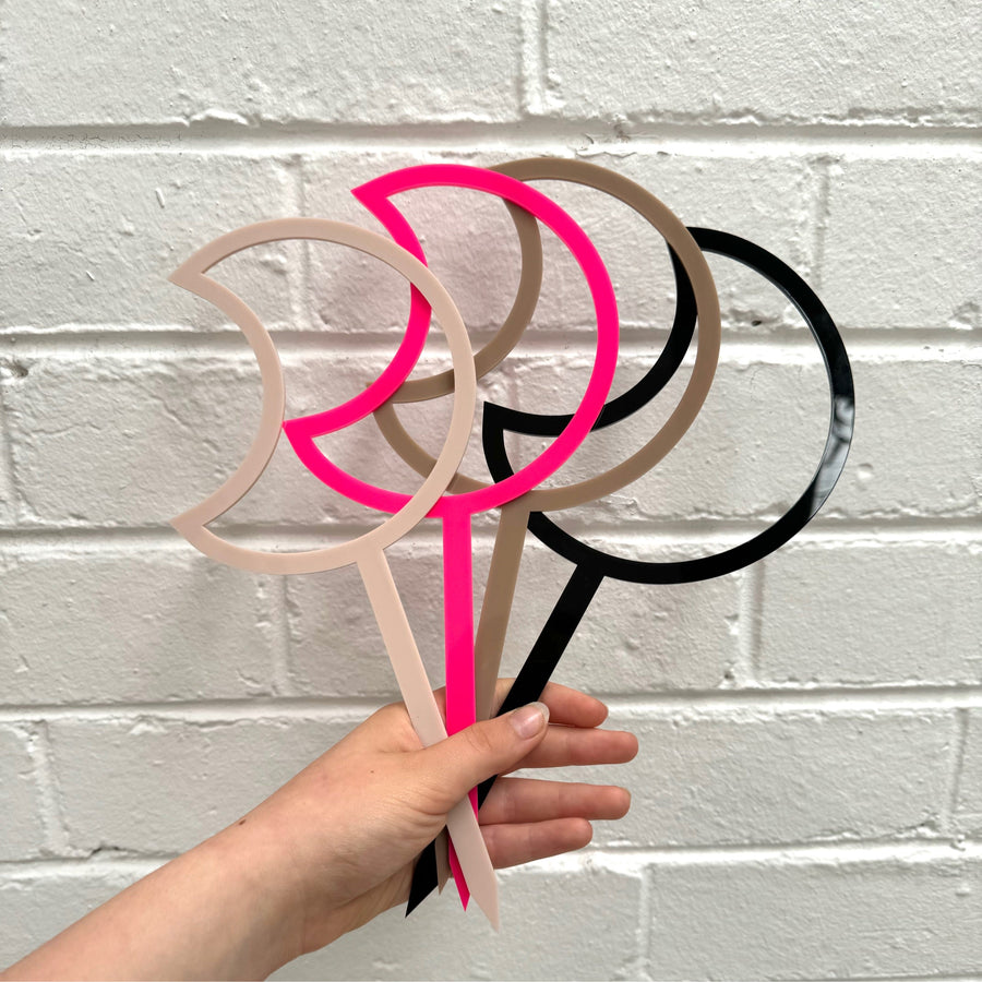 CRESENT MOON plant stake