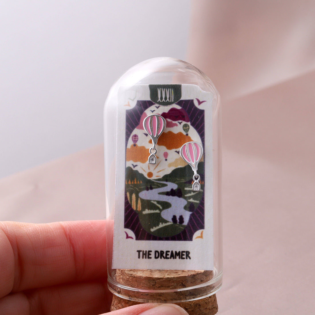 Attic Creations | THE DREAMER | enamel hot air balloon earrings