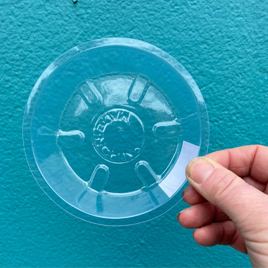 4inch Clear plastic saucer | 12.3cm