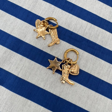 Cowboy Boot Charm Earrings