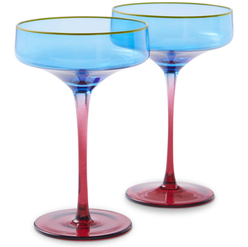 SAPPHIRE DELIGHT COUPE GLASS set of 2