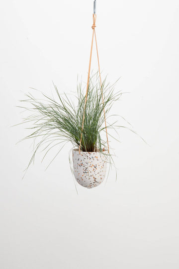 Terrazzo Hanging Pot | White Terrazzo