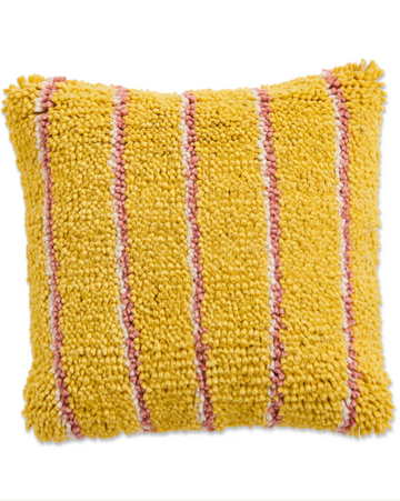 Pina Colada Stripe Felted Wool Cushion