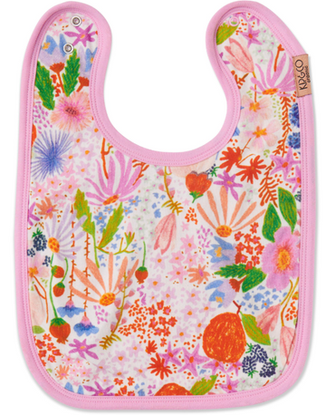 Meandering Meadow Organic Cotton Bib