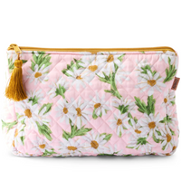 Sweet Daisy Quilted Cotton Toiletry Purse