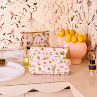 Sweet Daisy Quilted Cotton Toiletry Purse