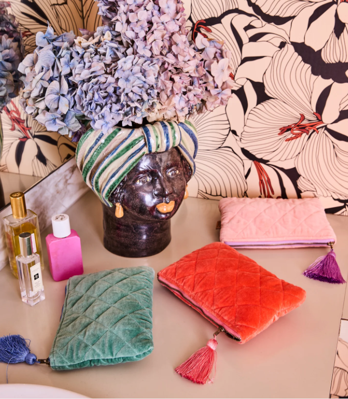 Poppy Queen Velvet Cosmetics Purse