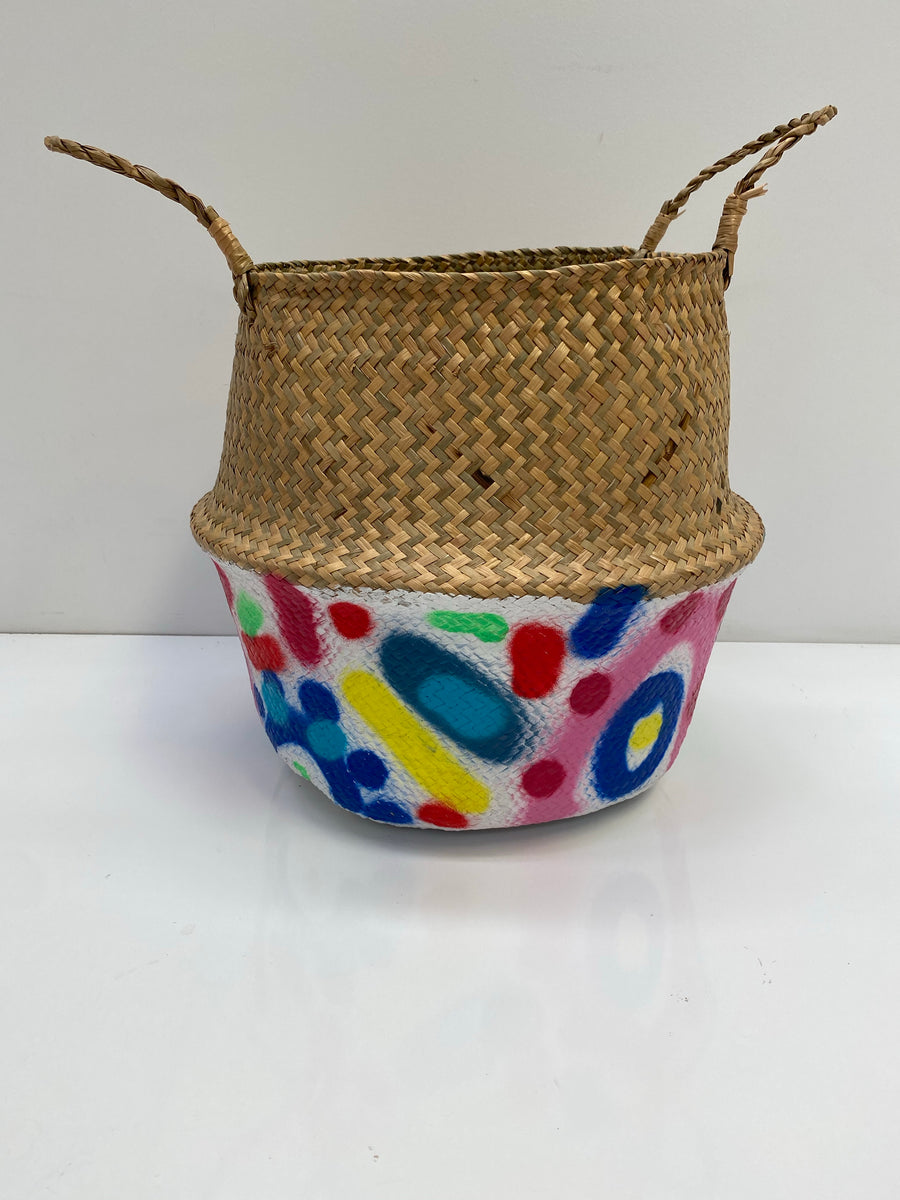 Clare Whitney hand painted basket