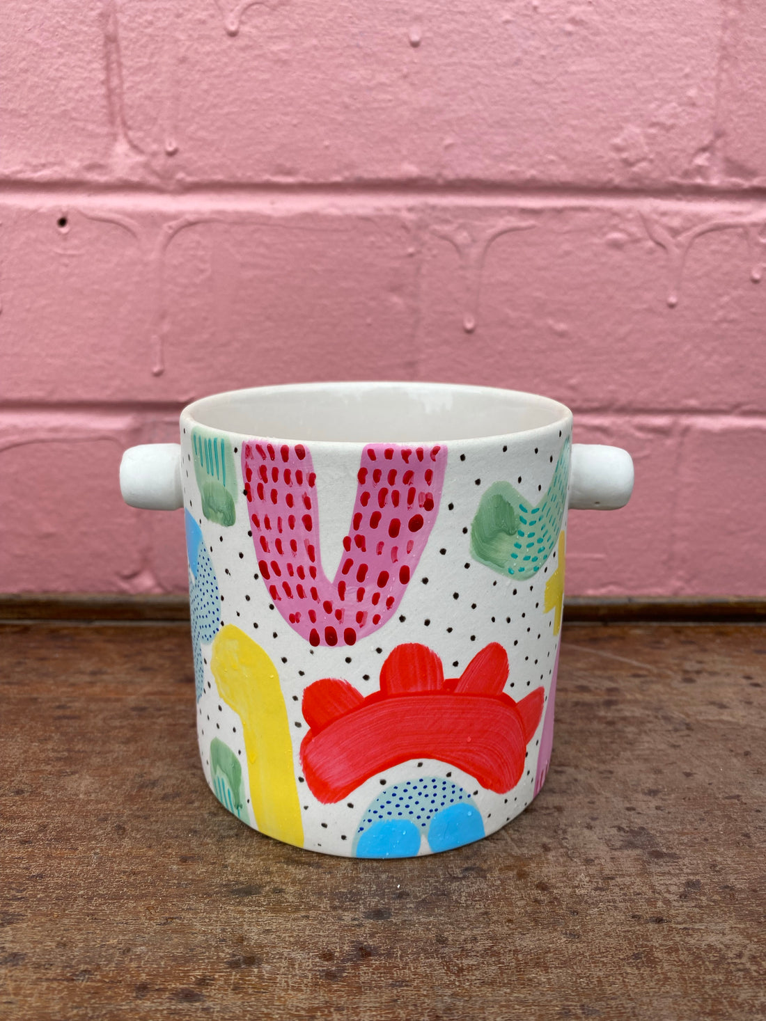 Hand Painted Clare Whitney -Ceramic Pot | 10cmx10cm
